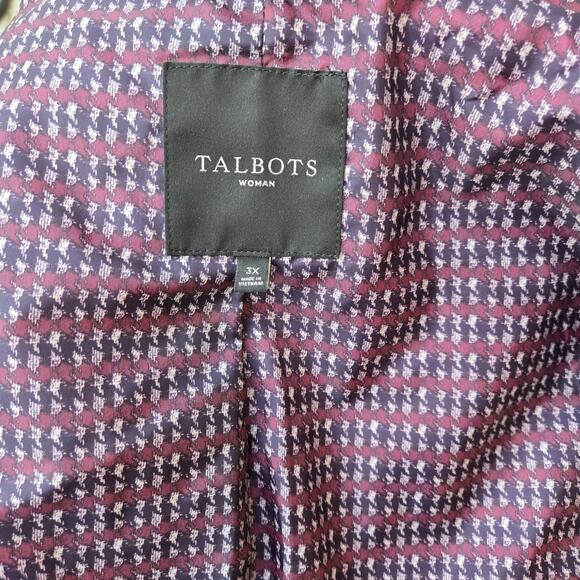 Talbots Woman’s Red Quilted Full Zip Lightweight Jacket Sz 3X Pockets - Picture 3 of 9